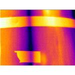 Rys. 3. Termogram szyby podgrzewanej wykonany kamerą FLIR A655sc