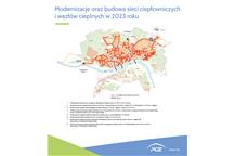 Mapa Torunia z zaznaczonymi modernizacjami 2023