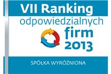 CSR 2013 spolka wyrozniona
